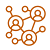 icon depicting the concept of people in a network