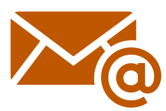 icon depicting email with an envelope and @ symbol